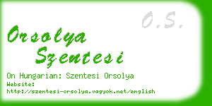 orsolya szentesi business card